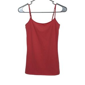 Red Camel Salmon Pink Cotton Cami Tank Top with Adjustable Straps